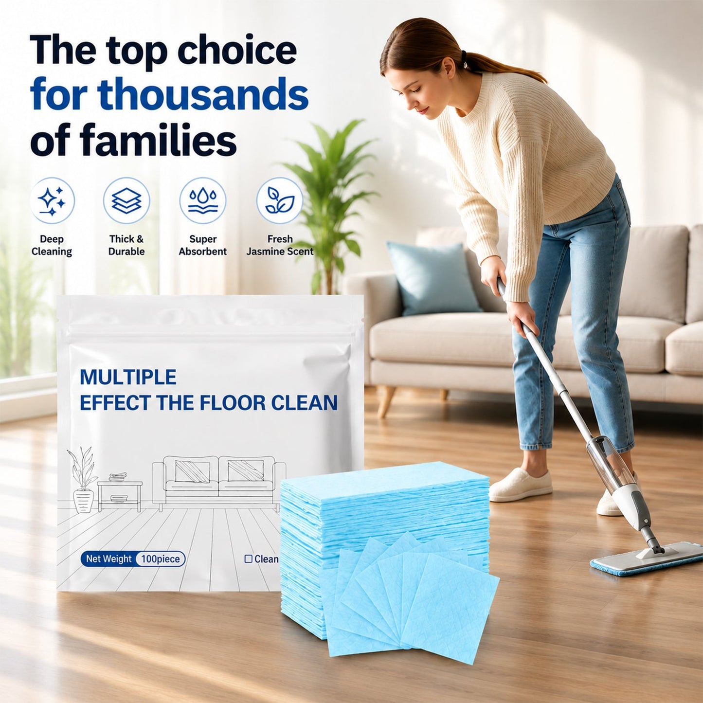 🔥HOT SALE 49% OFF 🔥 100 Piece Floor Cleaning Tablets Multi-Surface Cleaner