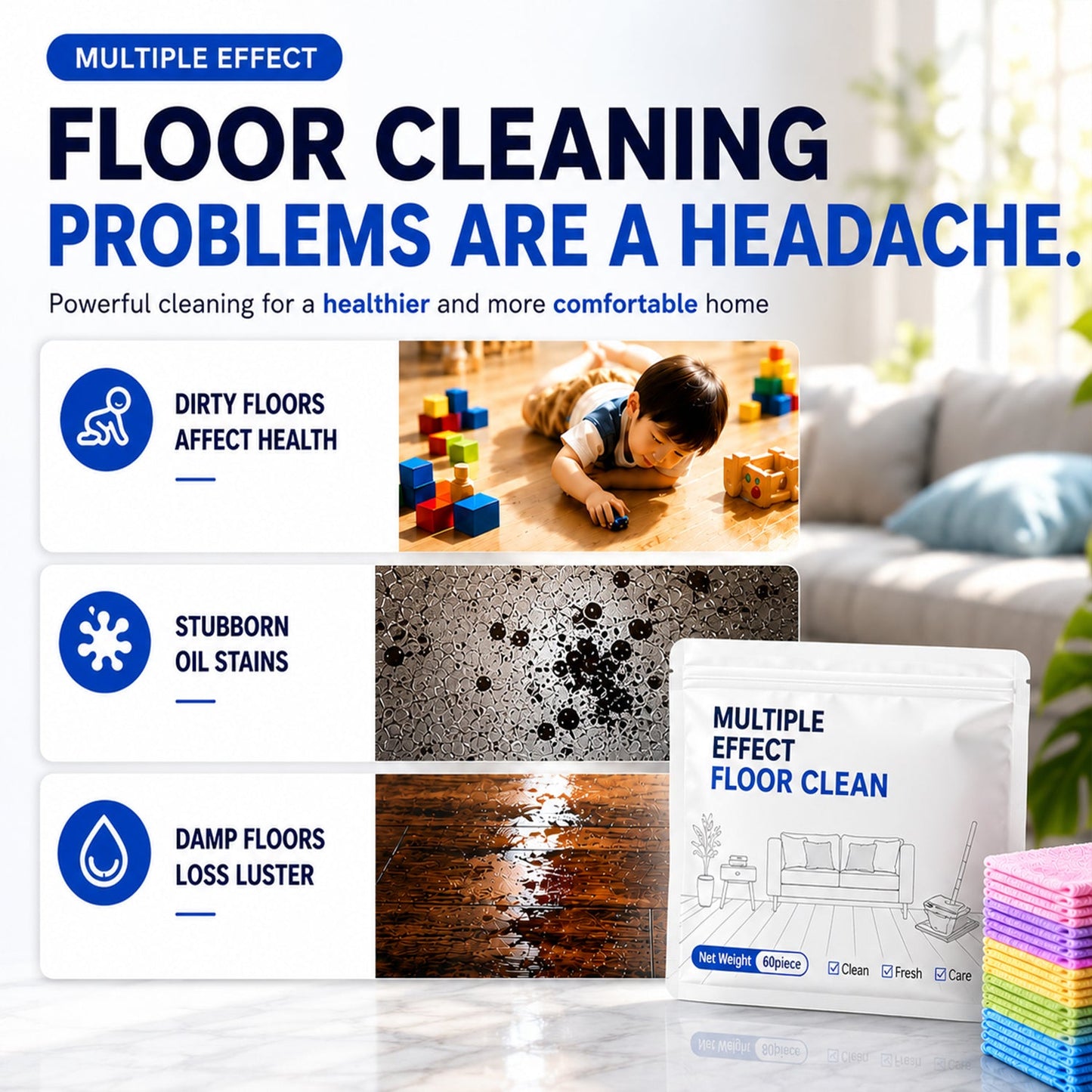 🔥HOT SALE 49% OFF 🔥 100 Piece Floor Cleaning Tablets Multi-Surface Cleaner
