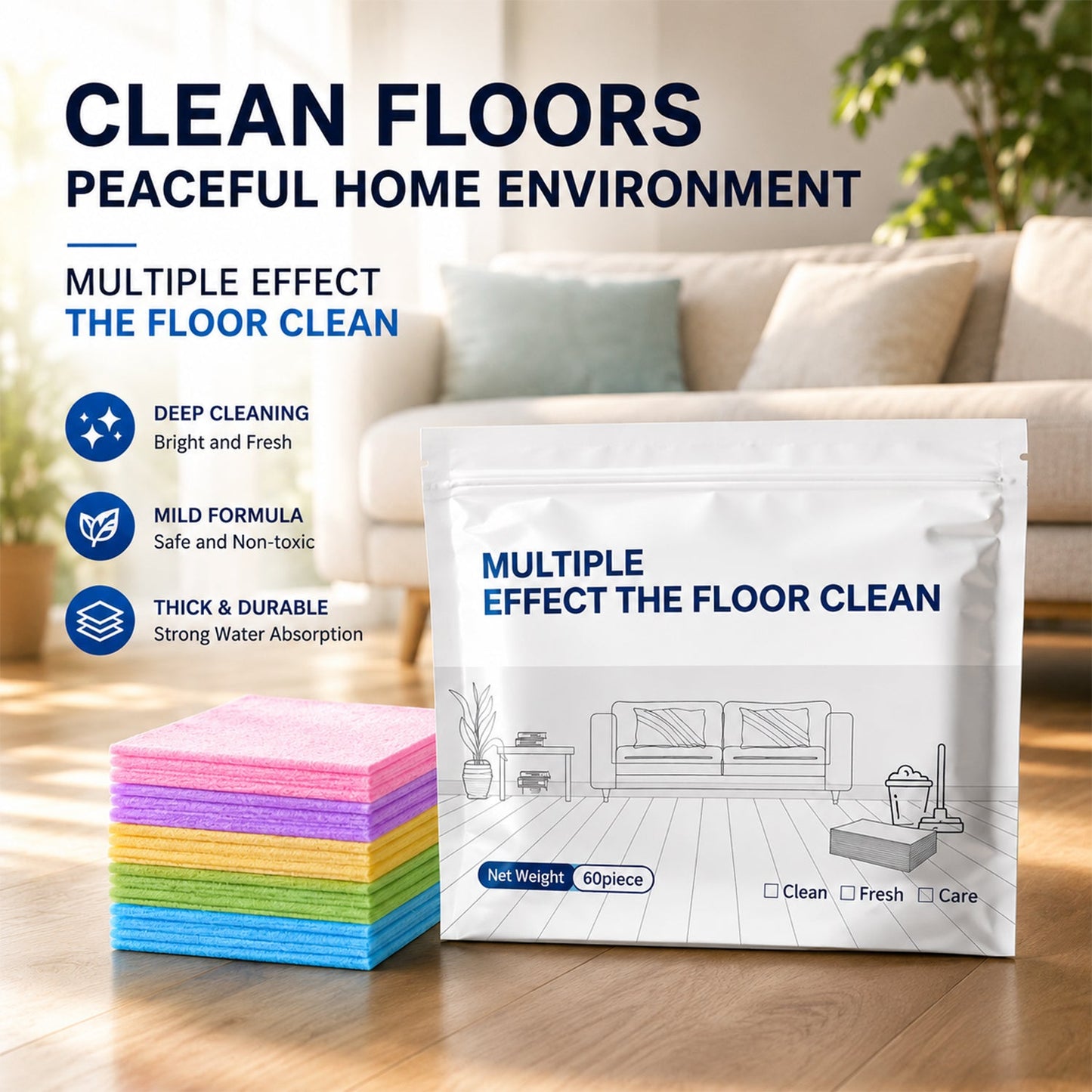 🔥HOT SALE 49% OFF 🔥 100 Piece Floor Cleaning Tablets Multi-Surface Cleaner